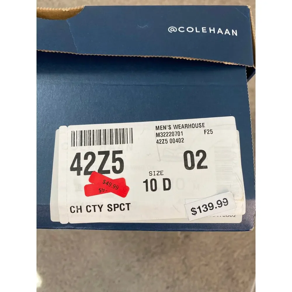 New Cole Haan CTY Spectre Wing Oxford Men’s Shoes, Black Size 10